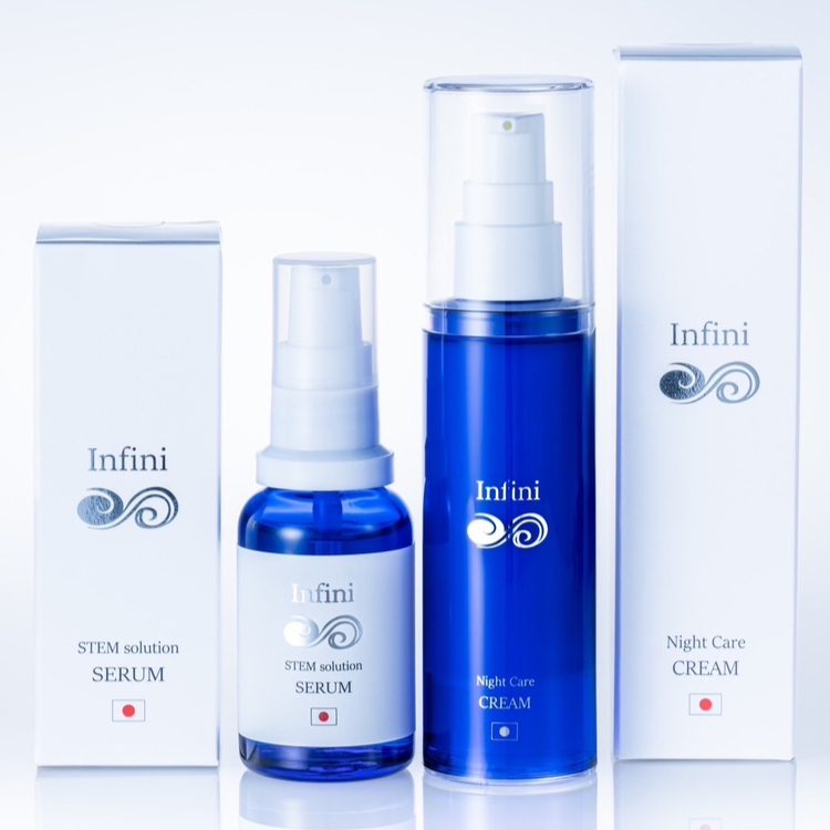 【For overseas】2-Piece Skincare Set: 1×Infini Stem Solution Serum/1×Night Care Cream