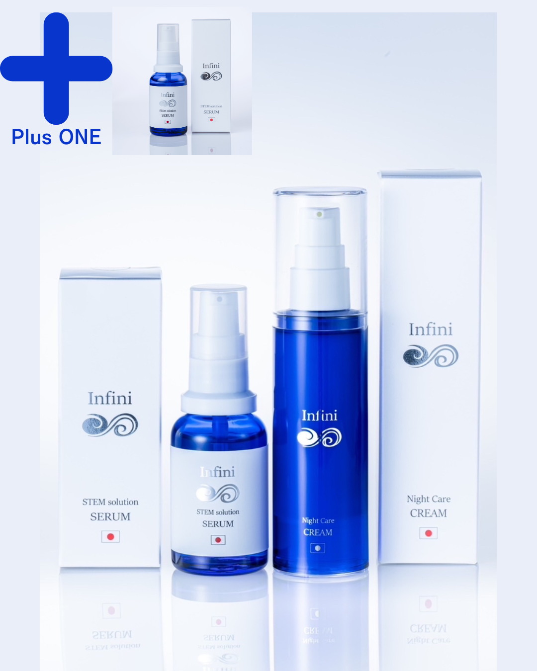 Infini stem solution serum・night care cream | アンフィニ ステムソリューションセラム ・ ナイトケアクリーム 3本セット