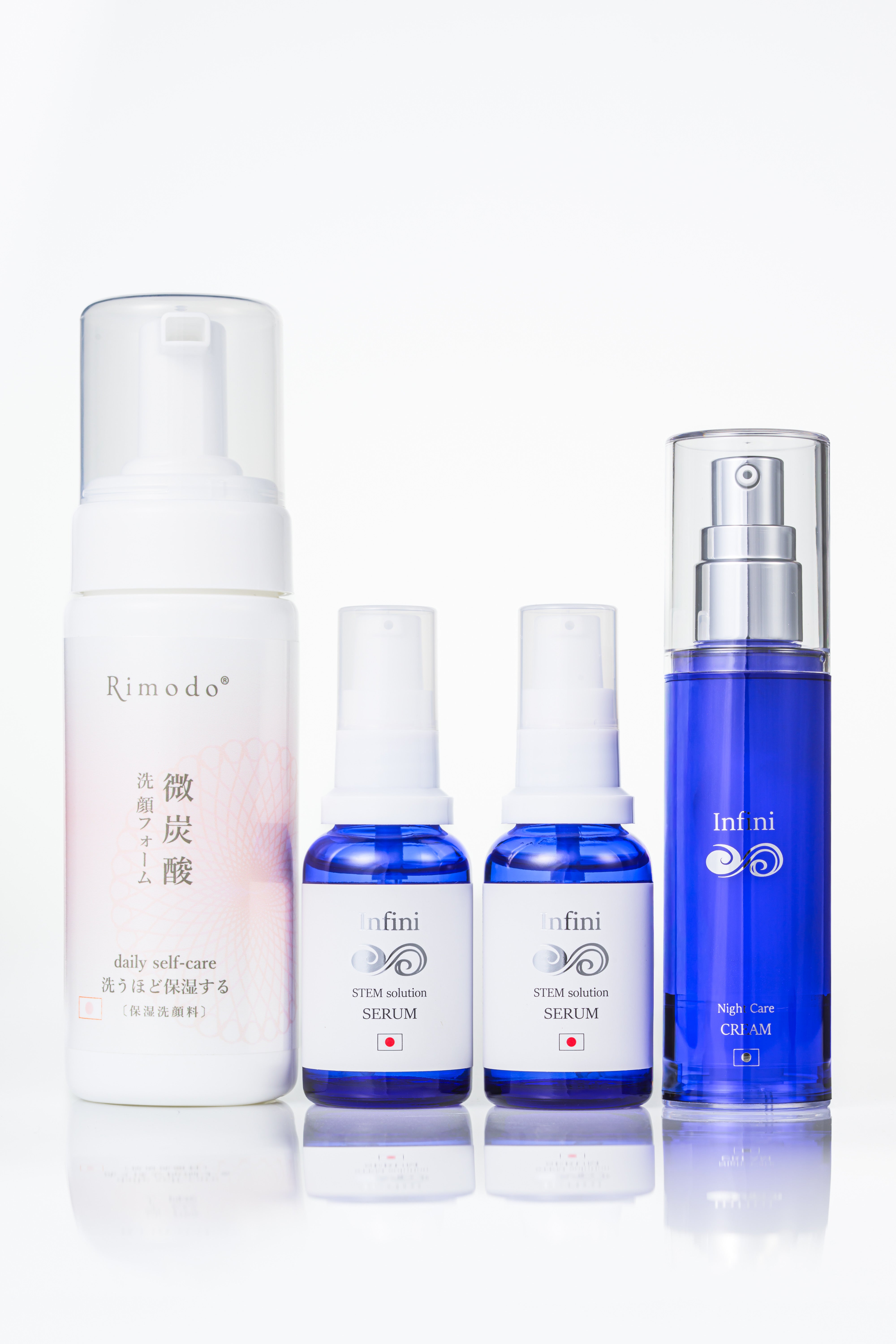 Infini serum 2本 ＆ Infini Night Care Cream & Rimoodo 微炭酸洗顔