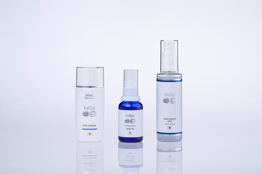 Infini (アンフィニ) Serum & Nano Boost Mist & Day Cream set