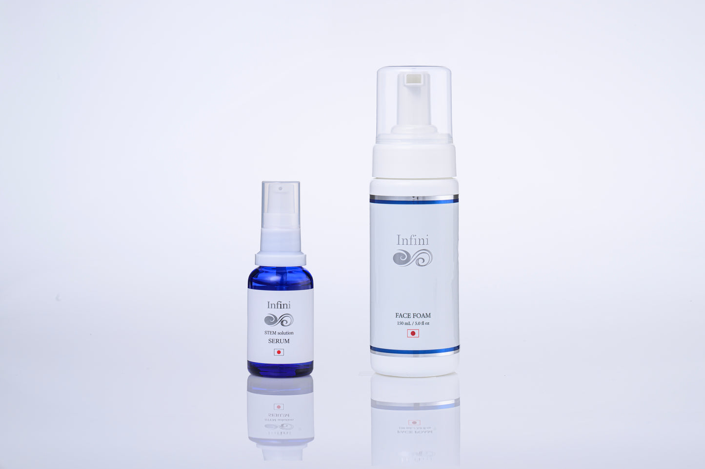 Infini (アンフィニ) Stem Solution Serum ＆ Infini FACE FOAM | かんたんお手入れセット（微炭酸洗顔フォーム）
