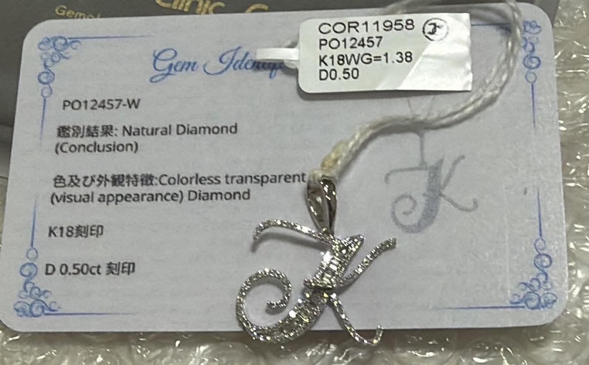 K18WG Pendant top